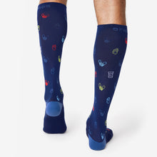 Load image into Gallery viewer, men&#39;s Navy Mini-Meds - Compression Socks
