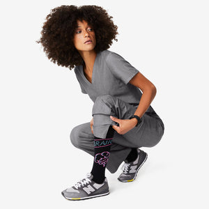 women's Black Brainiac - Compression Socks