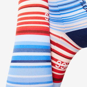 women's Blue Mini-Stripe - Compression Socks